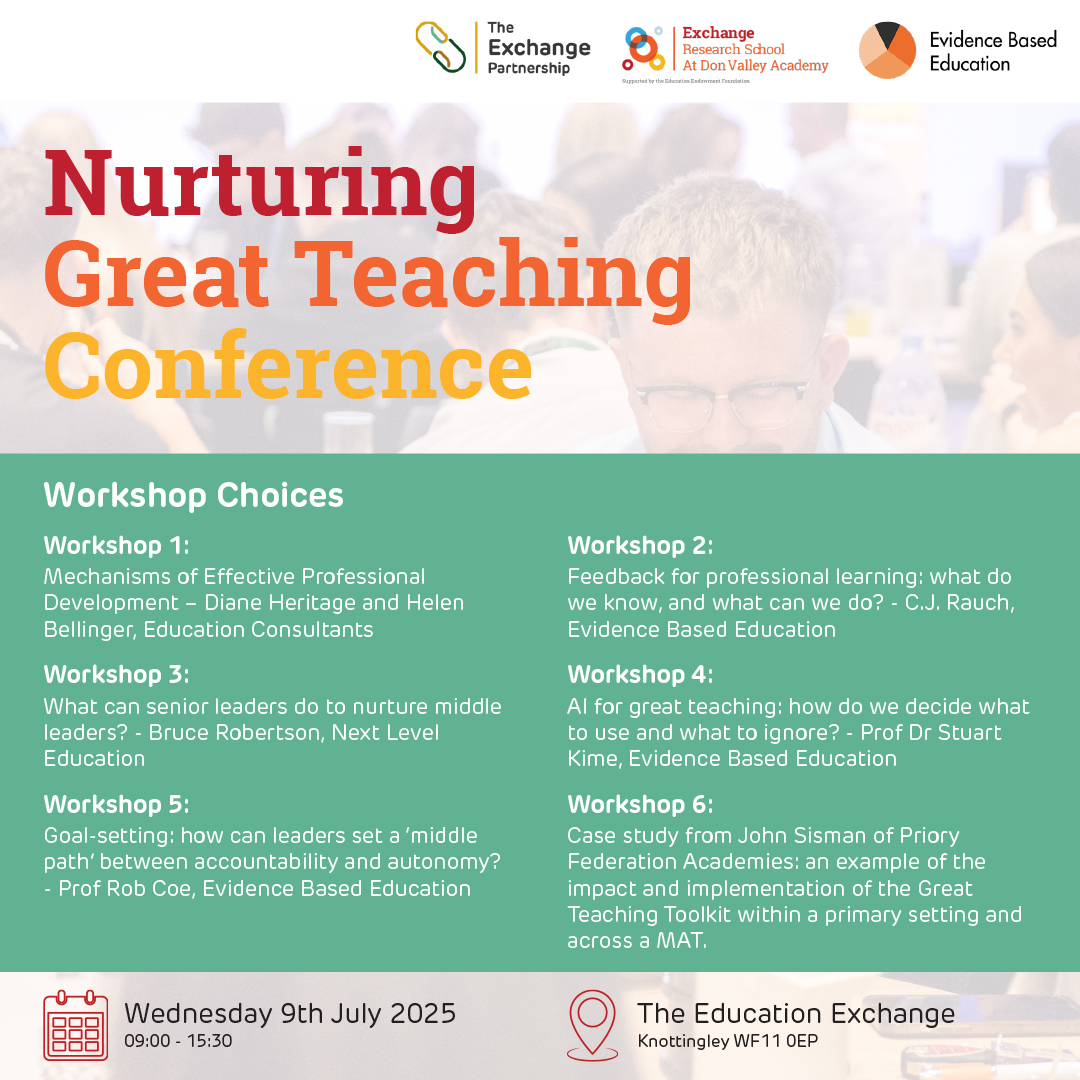 Included in the Nurturing Great Teaching Conference are a range of interesting and informative workshops. And the best part? You get to select two!

🛎️ Don't miss out, book your place now 
ow.ly/SMl250W0Wbm