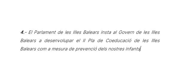 Parlament de les Illes Balears (@parlamentib) on Twitter photo <a href="/MesperMenorca/">Més per Menorca</a> <a href="/pepcastells/">Josep Castells</a> <a href="/jluismateo10/">Jose Luis Mateo Hernández</a> <a href="/mobihab_GOIB/">Conselleria d'Habitatge, Territori i Mobilitat</a> <a href="/psibpsoe/">PSIB-PSOE</a> <a href="/pilarcarbonero/">pilar carbonero</a> El 4t punt correspon a compareixença Antoni Vera (<a href="/AVeraAlemany/">Antoni Vera</a>), conseller <a href="/EDUN_IB/">EDUNIB</a>, per informar compliment punt 4 Resolució derivada PNL relativa a dia per a l’eradicació de les violències masclistes “S’ha acabat!” Interpel·la <a href="/MartaCarrio/">Marta Carrió Palou</a> de <a href="/MESperMallorca/">MÉS per Mallorca</a> <a href="/MesperMenorca/">Més per Menorca</a> <a href="/pepcastells/">Josep Castells</a> <a href="/jluismateo10/">Jose Luis Mateo Hernández</a> <a href="/mobihab_GOIB/">Conselleria d'Habitatge, Territori i Mobilitat</a> <a href="/psibpsoe/">PSIB-PSOE</a> <a href="/pilarcarbonero/">pilar carbonero</a> El 4t punt correspon a compareixença Antoni Vera (<a href="/AVeraAlemany/">Antoni Vera</a>), conseller <a href="/EDUN_IB/">EDUNIB</a>, per informar compliment punt 4 Resolució derivada PNL relativa a dia per a l’eradicació de les violències masclistes “S’ha acabat!” Interpel·la <a href="/MartaCarrio/">Marta Carrió Palou</a> de <a href="/MESperMallorca/">MÉS per Mallorca</a>
