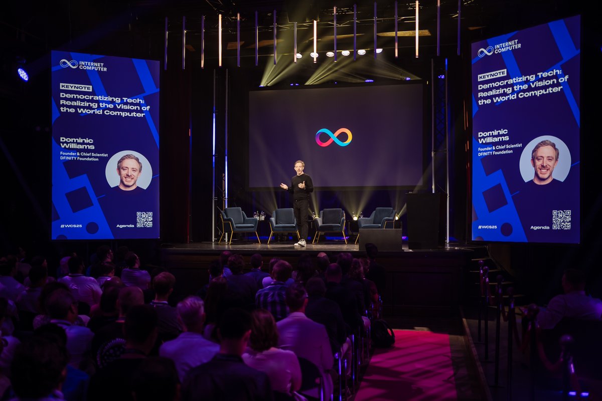 On the WCS main stage just now, <a href="/dominic_w/">dom.icp ∞</a> laid out the vision: 

“The Internet Computer 2.0 will materialize the Self-Writing Internet paradigm,” where anyone will be able to bring anything they dream of to reality using natural language. 

It goes beyond vibe coding, where you