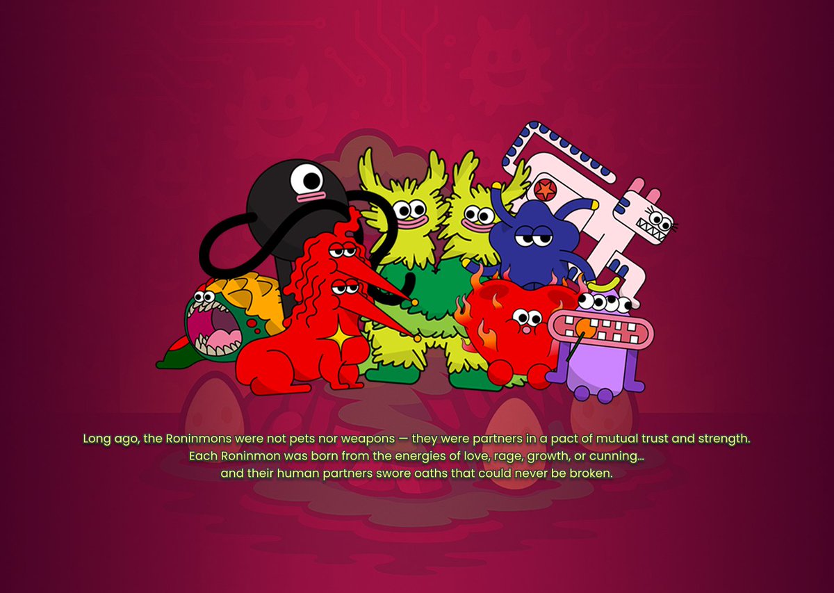 🌫️Whispers echo through the forgotten lands...🌫️

Something stirs.
An awakening begins.
Step into the origins of Roninmon 🐉👾

🔊 Sound ON for full experience
🖱️: ̗̀➛click anywhere to continue...
👇 Start here: roninmon.xyz/backstory.html

#Ronin #Roninmon