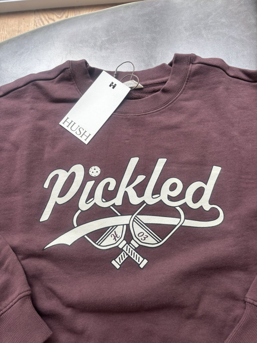 New sweatshirt for Sundays Pickleball Party at Cromlix. Intro to pickleball for new starts followed by afternoon tea and Pimms. Equipment provided. Cromlix.com/whats-on to book. #Hush