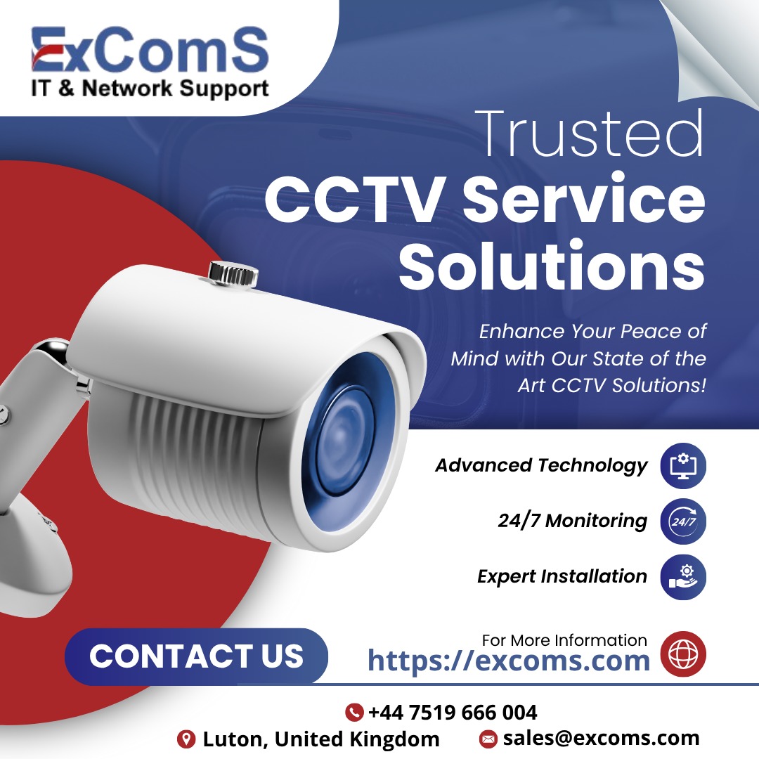 excoms_12's tweet image. 🔒 Protect What Matters with Reliable CCTV from ExComS

Looking for trusted CCTV solutions in the UK?
.
Contact us today:
excoms.com | +44 7519 666 004
#CCTVUK #HomeSecurityUK #BusinessSecurity #SecuritySolutions #CCTVInstallation #UK #Luton #ExComS