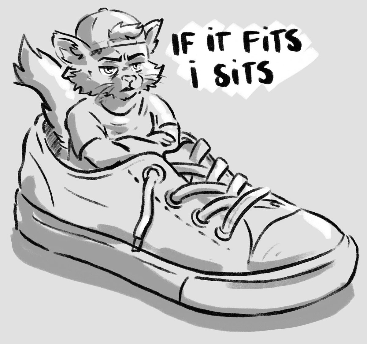 You wanted to put that shoe on? too bad