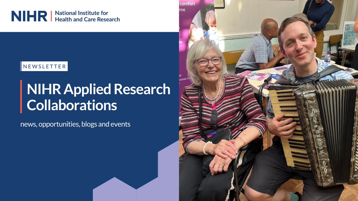National Institute for Health and Care Research (@nihrresearch) on Twitter photo Explore the June roundup of top stories from all 15 of our <a href="/NIHRARCs/">NIHR Applied Research Collaborations (ARCs)</a>
mailchi.mp/nihr/june-2025…
Including the latest research news, resources, blogs, awards, events, training & more from ARCs across the country
Join the newsletter here: tinyurl.com/ARCsnewsletter Explore the June roundup of top stories from all 15 of our <a href="/NIHRARCs/">NIHR Applied Research Collaborations (ARCs)</a>
mailchi.mp/nihr/june-2025…
Including the latest research news, resources, blogs, awards, events, training & more from ARCs across the country
Join the newsletter here: tinyurl.com/ARCsnewsletter