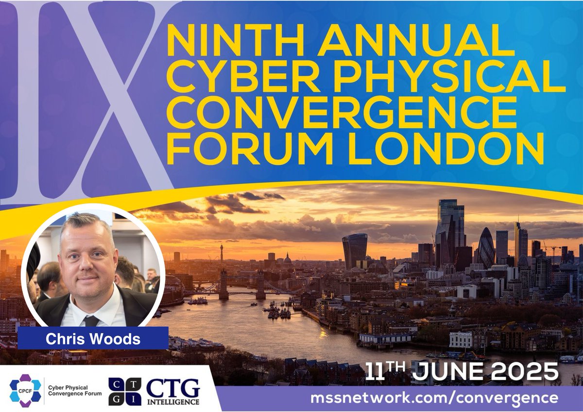 CyberQ Group (@cyberq_group) on Twitter photo Our CEO, <a href="/ChrisCyber1/">Chris Woods</a>, will be speaking at the upcoming Annual Cyber Physical Convergence.
See details below 👇. Our CEO, <a href="/ChrisCyber1/">Chris Woods</a>, will be speaking at the upcoming Annual Cyber Physical Convergence.
See details below 👇.