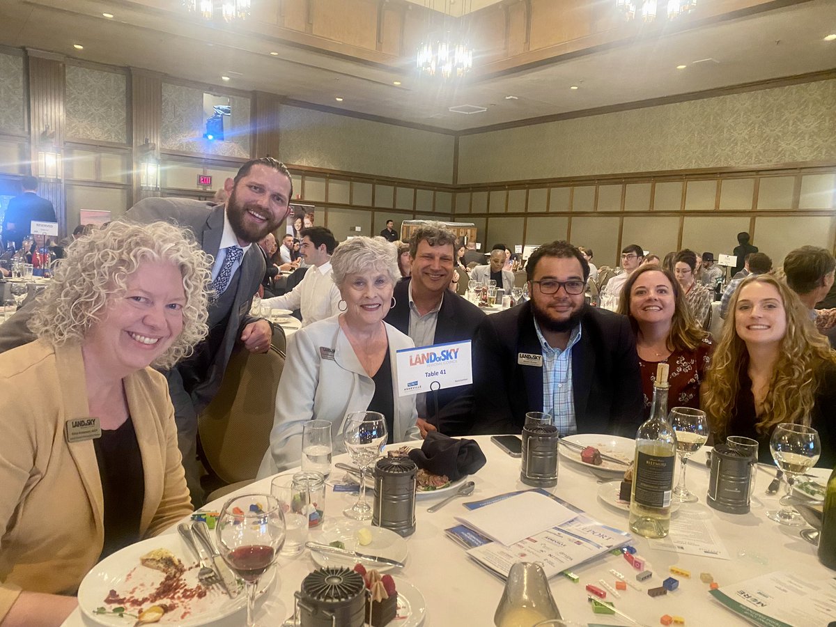LandofSkyRC's tweet photo. Together we are more. Land of Sky Regional Council team celebrating our region at the Asheville Area Chamber of Commerce Annual Meeting. #TogetherWeAreMore #OpenAndReady #BePartOfOurComeback #WNCOpenForBusiness #AvlChamber #CarolinaCallingMeHome https://t.co/JVBIc1vQrp