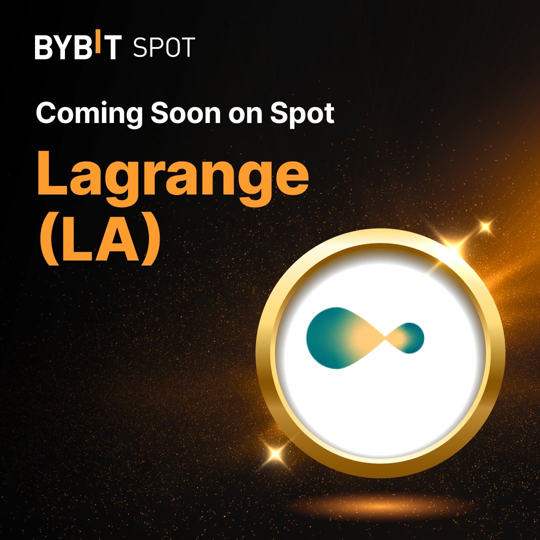 Bybit_Official's tweet image. 📣 $LA is coming soon to the #BybitSpot trading platform with @lagrangefndn. Deposits via the ETH Chain are open now! Stand a chance to grab a share of the 2,500,000 $LA Prize Pool.

🌐 Learn More: i.bybit.com/1ab3ARyU
🎁 Token Splash: i.bybit.com/1YJPabuv

@lagrangedev…