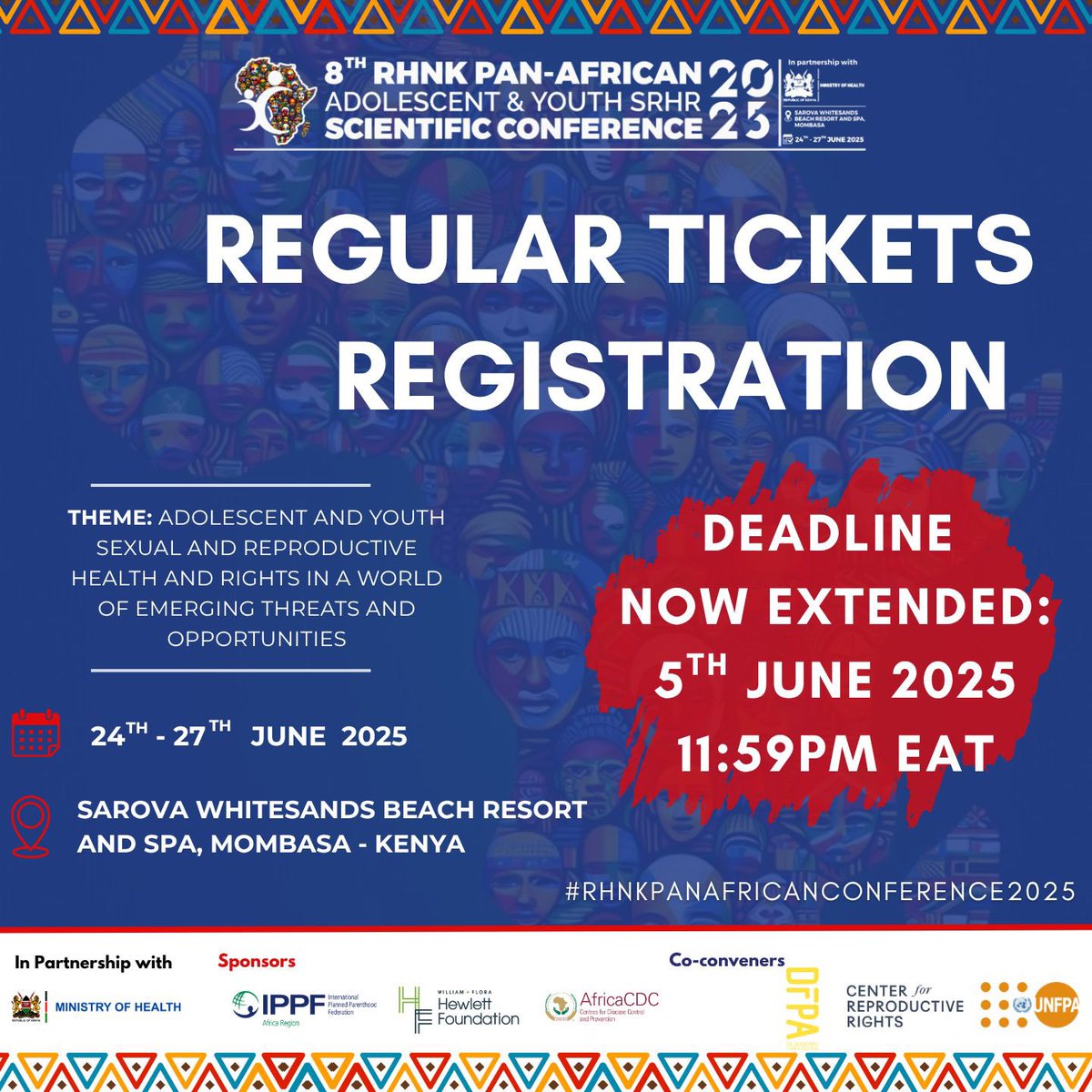 Nderitu_Lornah (@nderitulornah) on Twitter photo You’ve seen the deadline.
You know the date.
Now decide: will you be in the room when Africa’s youth lead on SRHR?
Regular tickets available till 5th June, 11:59PM EAT
Register now → rhnk.org/conference
#RHNKPanAfricanConference2025
#RHNKConference2025
<a href="/rhnkorg/">Reproductive Health Network Kenya</a> You’ve seen the deadline.
You know the date.
Now decide: will you be in the room when Africa’s youth lead on SRHR?
Regular tickets available till 5th June, 11:59PM EAT
Register now → rhnk.org/conference
#RHNKPanAfricanConference2025
#RHNKConference2025
<a href="/rhnkorg/">Reproductive Health Network Kenya</a>