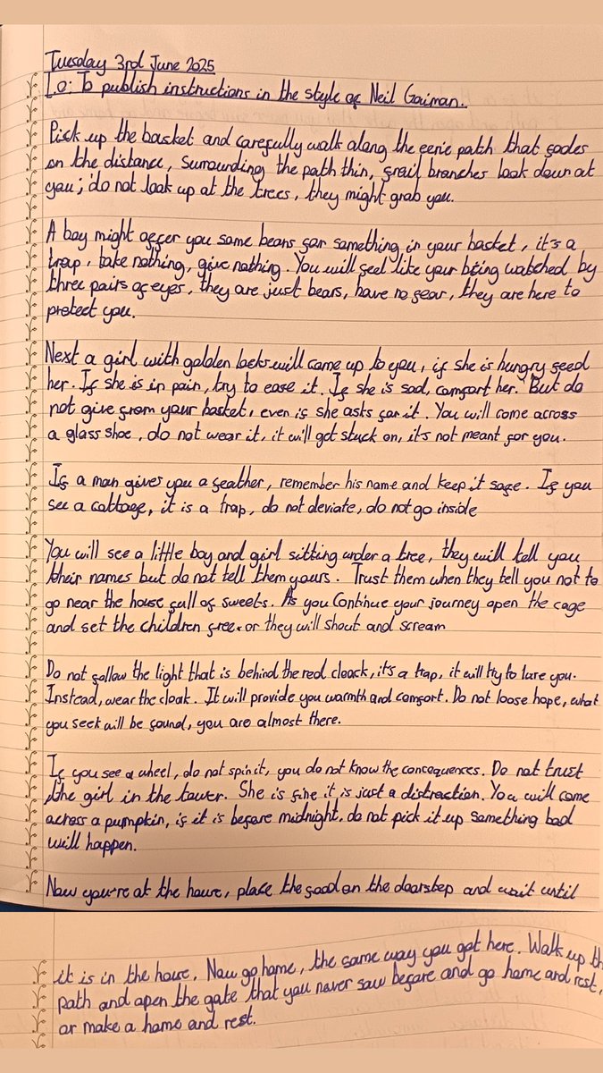 CroftAcademy's tweet photo. And so, the stories are complete. Our Year 6 class has woven their own narratives, each a small, unique universe born of imagination. Behold the tales. ✍️🏞️#SchoolStories #NeilGaimanVibes @ElliotSchools @neilhimself https://t.co/XcPjwYlW6t