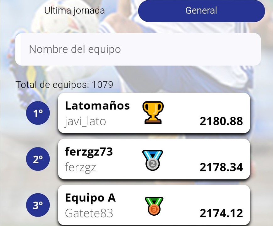 🦁 EL PODIO DE LA TEMPORADA 🎖️

🏆 <a href="/javi_lato_/">Javier Latorre</a> es el CAMPEÓN 24-25 del ÚNICO #Fantasy 💯 dedicado al #RealZaragoza 

🧐 #Latomaños tuvo que llegar a los 2.180'88 puntos en 39 jornadas de juego (55'92 de media) para superarnos a todos los 1.079 participantes de esta edición,