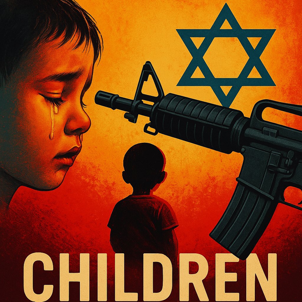 ariffidanci's tweet photo. 📌 “We kill 10-year-old children because they might kill us when they grow up.”
– The average Israeli mindset

🧠 Read that again.
This is not a military strategy it’s a genocidal logic.
And that sentence is now too naked to deny.

🎯 Because this is no longer:

– A war against resistance but a preemptive strike against unborn generations.
– A matter of security but a genetic plan for hatred.
– A defensive operation but a child-execution doctrine cloaked in legality.

🧠 Let’s ask:
Is “he might grow up” a valid reason to kill a child?
What kind of logic is this?
Who considers such a society “civilized”?
What law, what religion, what conscience allows silence in the face of this reasoning?

– Child = Target
– Future = Threat
– Existence = Crime

Israel kills not out of fear, but out of premeditated narrative.
And when a murderer says, “I killed before he could grow up,”
Humanity must say: “What are we still waiting for?”

📌 This is not a statement.
This is an exposé.

If this is the average rhetoric, what is the average atrocity?

And if anyone is still silent,
That silence is no longer neutrality 
It’s complicity.

🎯 Let’s be clear:

– Children are not guilty.
– Children are not enemies.
– Children are just children.

But Zionist ideology sees them as threats before they’re born
— and targets while they live.

This is not security.
This is the 21st century’s most naked crime.

📌 If you stay silent today, you’ll help build a world tomorrow where childhood is a crime.
Israel is no longer just a state 
It’s a system of shame built on child graves.

And we refuse to be part of that shame.

📌 Now is the time to break the silence.

#ChildKillersOfZion
#StopIsraeliTerror
#GazaGenocide
#JusticeForPalestinianChildren
#ChildrenAreNotThreats
#ThisIsNotDefense
#SilenceIsComplicity
#EndZionistApartheid
#FreePalestine
#TruthIsNotTerror
#WeWillNotForget
@UNHumanRights
@amnesty
@IntlCrimCourt
@CIJ_ICJ
@ECHR_CEDH
@hrw
@ICRC
@UNICEF
@UN
😭😭😭😡💔🤲
@IntlCrimCourt
@ECHR_CEDH
@CIJ_ICJ
@UNHumanRights
@UNICEF
@amnesty
@hrw
@UN
@ICRC
@realTrumpNewsX 
@realDonaldTrump 
@elonmusk