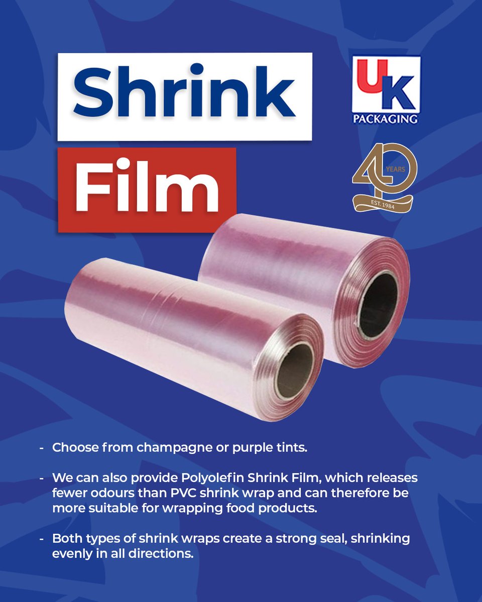 Keep your products secure and presentation perfect with our premium #ShrinkFilm.

Ideal for wrapping items during #storage or transit, it offers a strong, clear finish for a professional look.

Available in various sizes to suit your needs. 📦✨

ukplc.co.uk/product/polyth…

#UKPLC