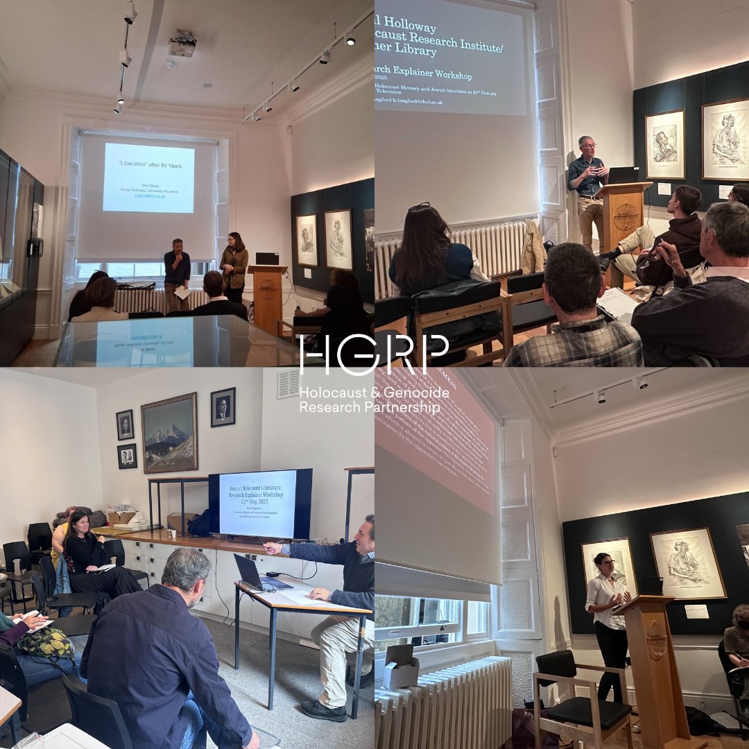 Thank you to <a href="/RHUL_HRI/">RHUL Holocaust Research Institute</a> + <a href="/wienerlibrary/">The Wiener Holocaust Library</a> for hosting four research explainer workshops! These were designed to make Holocaust research accessible for anyone interested in recent academic discussions. Keep an eye on our page for more opportunities to learn from experts in the field