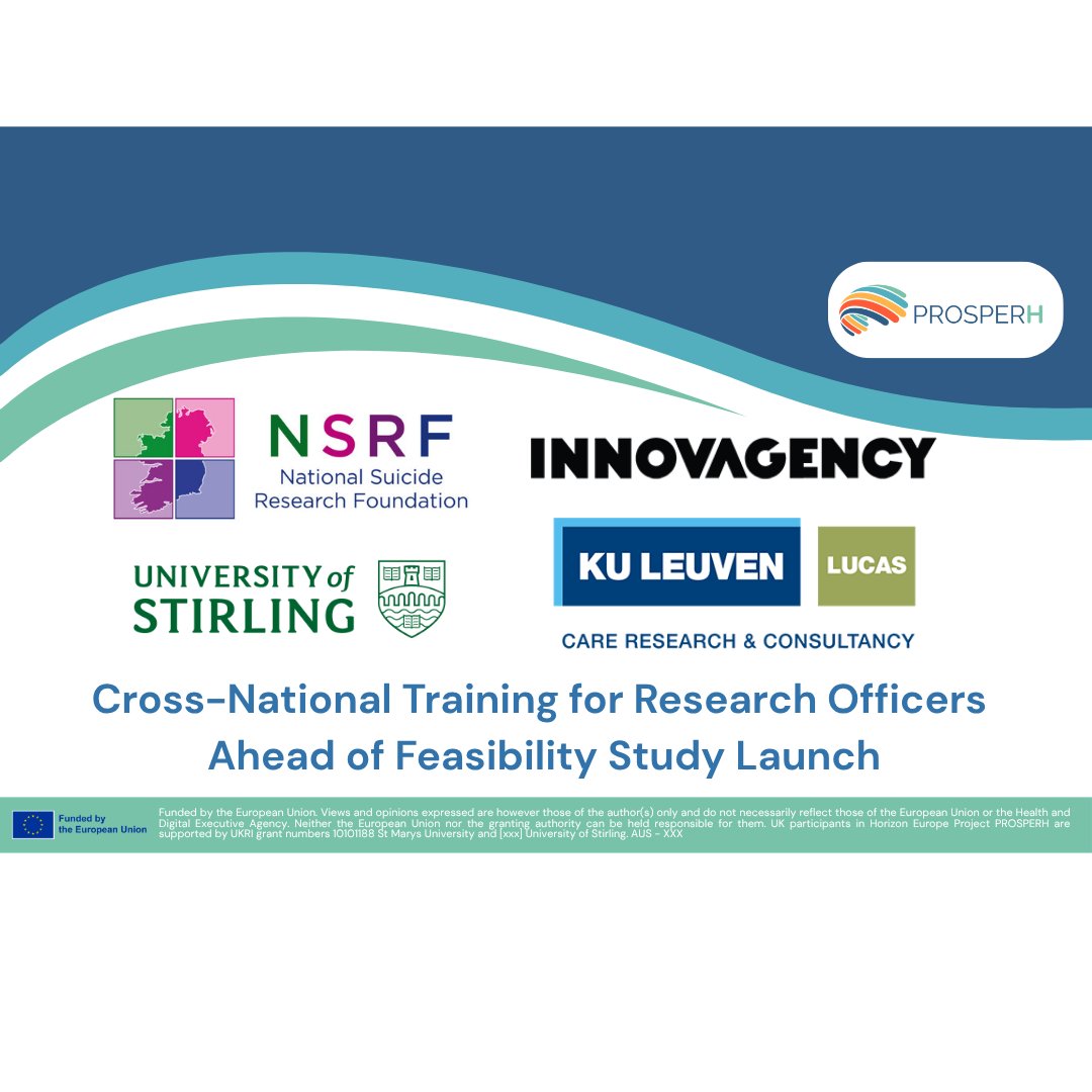PROSPERH.EU (@prosperheu) on Twitter photo A <a href="/PROSPERHEU/">PROSPERH.EU</a> milestone!
Our 2.5-hour online training session led by <a href="/NSRFIreland/">National Suicide Research Foundation</a>, <a href="/StirUni/">University of Stirling</a>, KULeuven, and Innovagency, 💼📊with 18 Research Officers from 11 countries 🌍 — united teams from Albania to Australia — to prep for the Feasibility Study.
prosperh.eu/2025/06/prospe… A <a href="/PROSPERHEU/">PROSPERH.EU</a> milestone!
Our 2.5-hour online training session led by <a href="/NSRFIreland/">National Suicide Research Foundation</a>, <a href="/StirUni/">University of Stirling</a>, KULeuven, and Innovagency, 💼📊with 18 Research Officers from 11 countries 🌍 — united teams from Albania to Australia — to prep for the Feasibility Study.
prosperh.eu/2025/06/prospe…