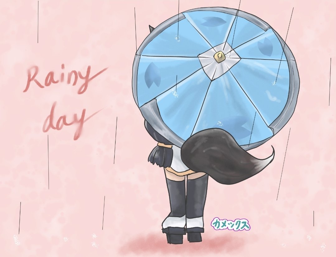 #ローモバ　#アトチャレ66　#梅雨　#傘
ID:1284058646
線(スケブ描き)13分、　色塗り2時間50分
梅雨時期なので雨+ミズキです。
影の付け方がもうちょっと頑張らなきゃですねぇ。傘の立体感が足りん！( ﾟ∀ﾟ):∵ｸﾞﾊｯ!!
あれ？そもそももっと簡単に塗る予定だったのになぁ…？( ᐛ )ｱﾚ?