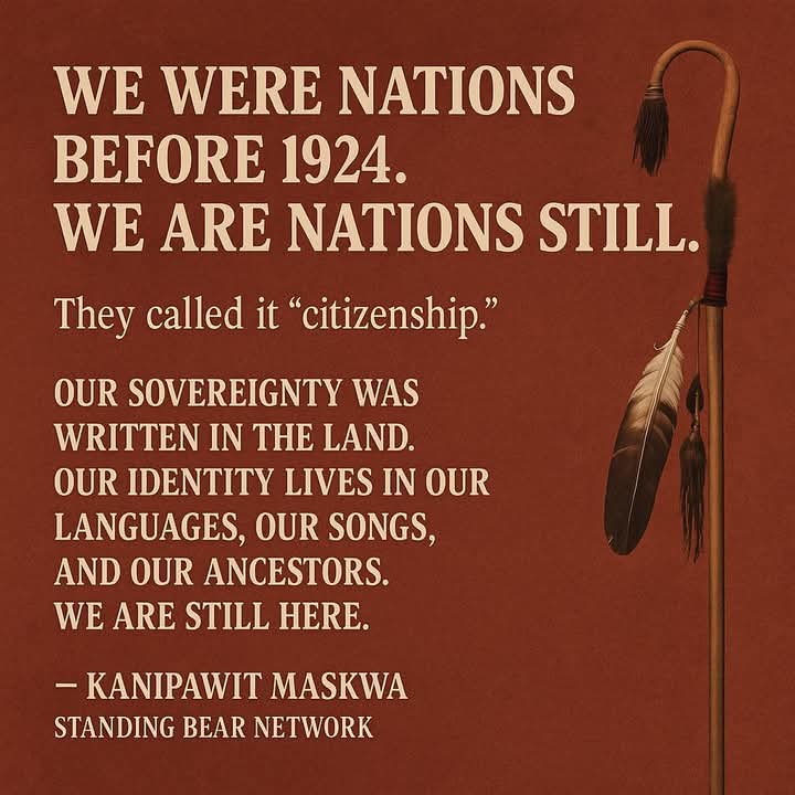 We are the "merciless Indian Savages" the Declaration of Independence warned you about! And we are coming for what we never gave away! 
#LandBack 
#TakeItAllBack