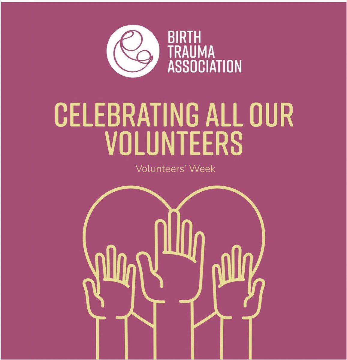It’s Volunteers’ Week in the UK and we want to celebrate all the people who volunteer for the Birth Trauma Association. We couldn’t do it without you, and we can’t thank you enough.
#volunteersweek