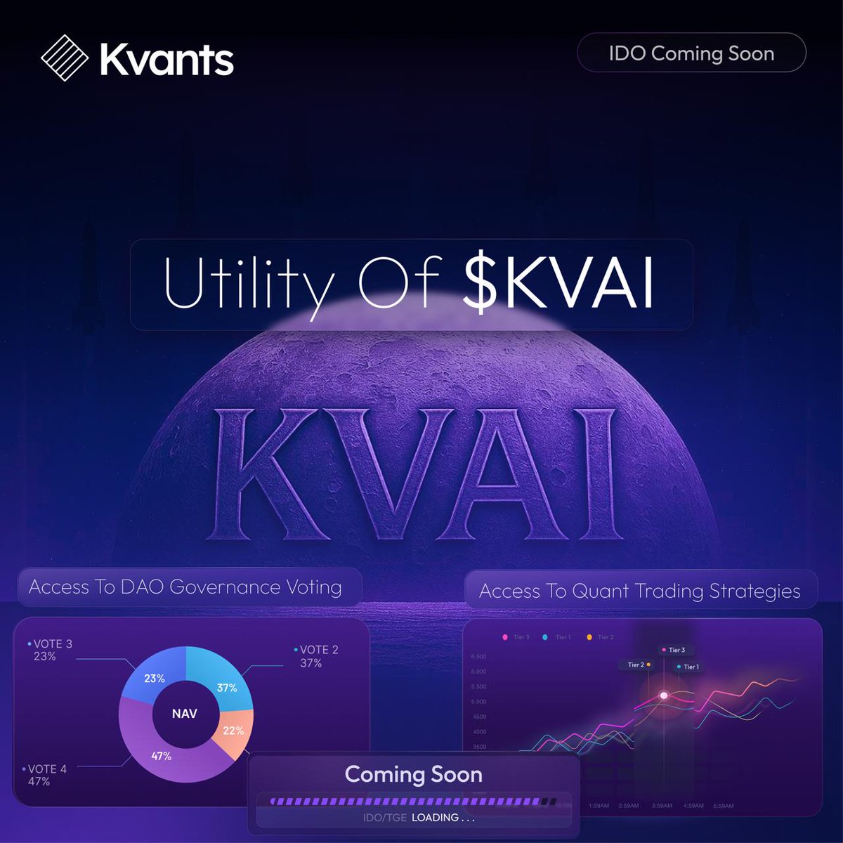 Tired of tokens with no real use?

$KVAI gives you DAO voting power and front-row access to quant trading strategies that actually move the candlesticks 🚀

<a href="/KvantsAI/">Kvants</a> TGE is almost here!

Get Ready⚡️

#KVAI #Kvants #TGE #IDO