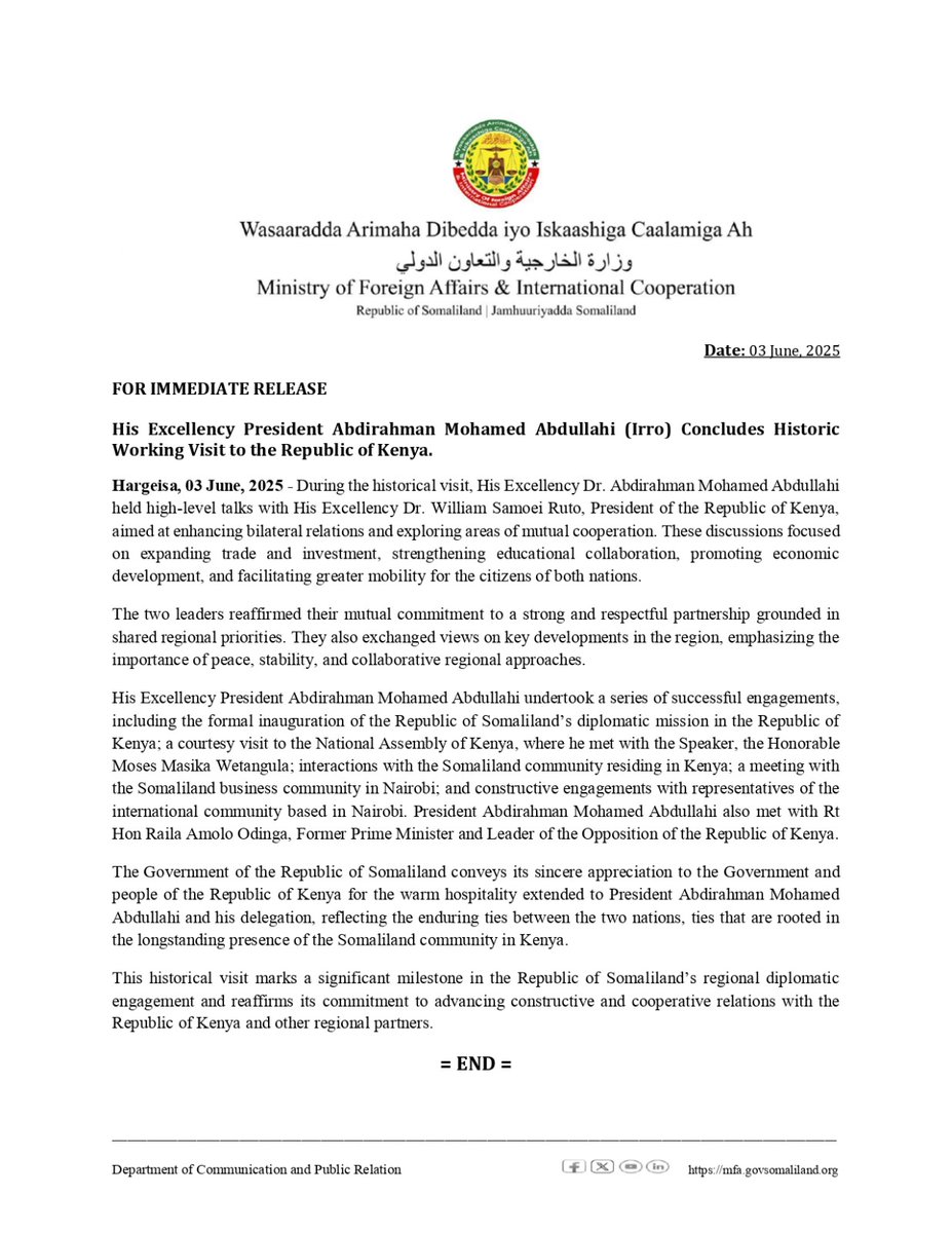 MFA Somaliland (@somalilandmfa) on Twitter photo 