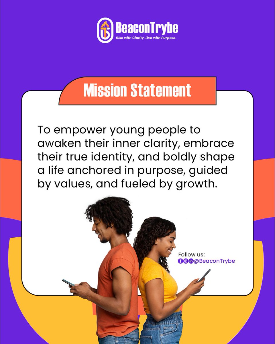 BeaconTrybe's tweet photo. At @BeaconTrybe, our mission is clear:

To empower young people to awaken their inner clarity, embrace their true identity, and boldly shape lives anchored in purpose.

We’re not here to impress. We’re here to become.

Guided by values. Fueled by growth. https://t.co/JeWjPLnlJM