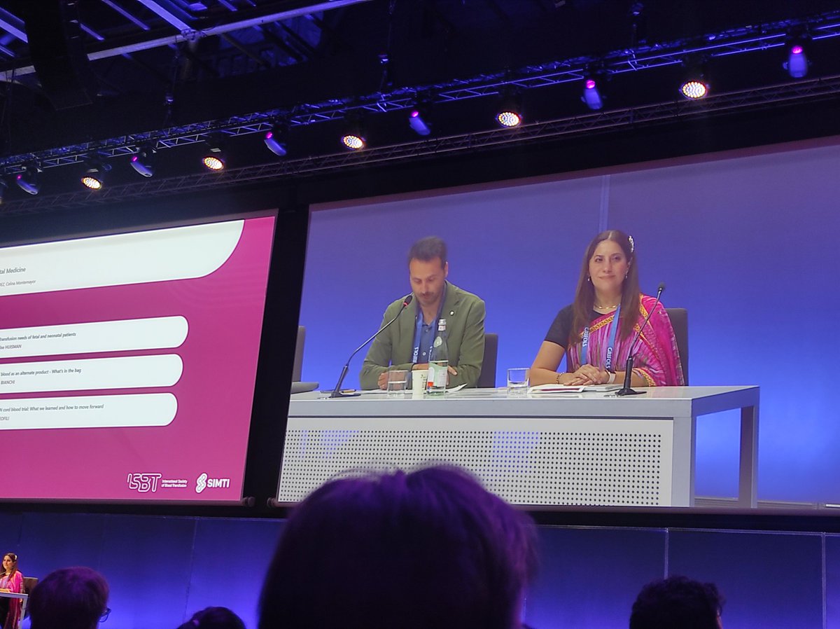 Jesus Fernández fron Catalonia Blood Bank (BST) moderated the session: "Cord blood in fetal medecine". Interesting data addressing the new evidence and challenges of transfusion in the youngest children. At BST we are also working on it. #ISBT2025