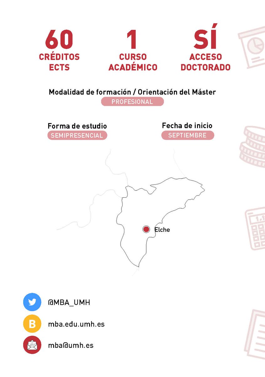 🎓 ¡Impulsa tu futuro con el Máster en Administración y Dirección de Empresas la UMH! 📅 Preinscripción abierta hasta el 19 de junio. 💼 Más empleabilidad, validez en la UE, posibilidad cursarlo bajo modalidad de tiempo parcial.
Infórmate y solicita plaza: tinyurl.com/mv8jyxwz