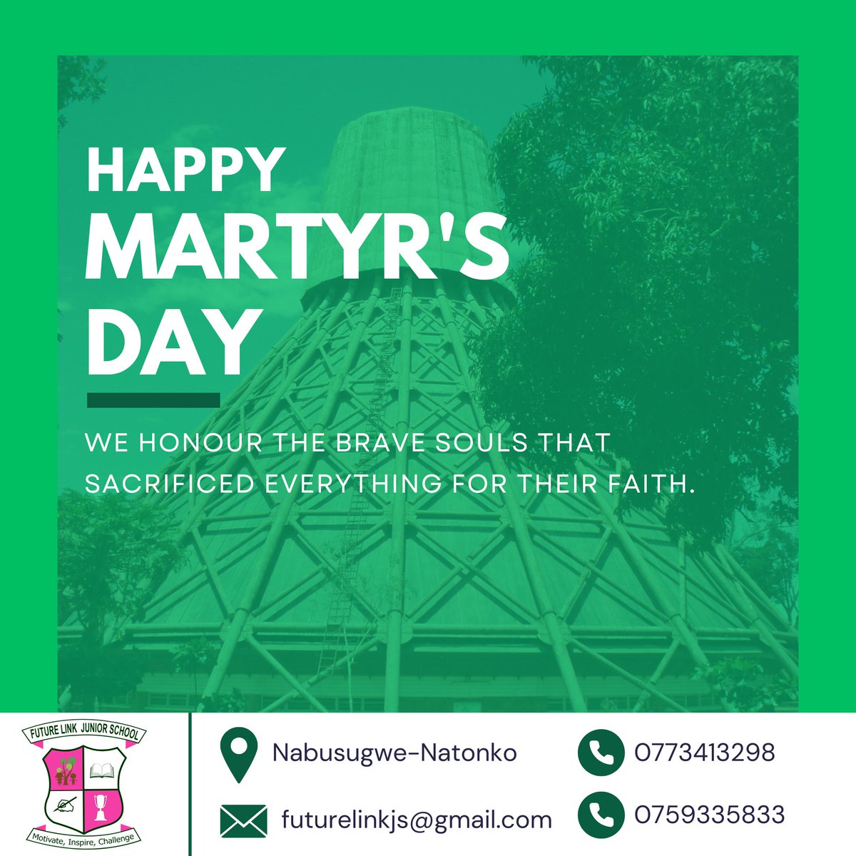 futurelinkjs's tweet image. Today we honor the Uganda Martyrs — symbols of courage and faith.
May we all be inspired to live with purpose and conviction.
🙏🏽 Happy Martyrs’ Day!
#MartyrsDay #FutureLinkJuniorSchool #UgandaMartyrs