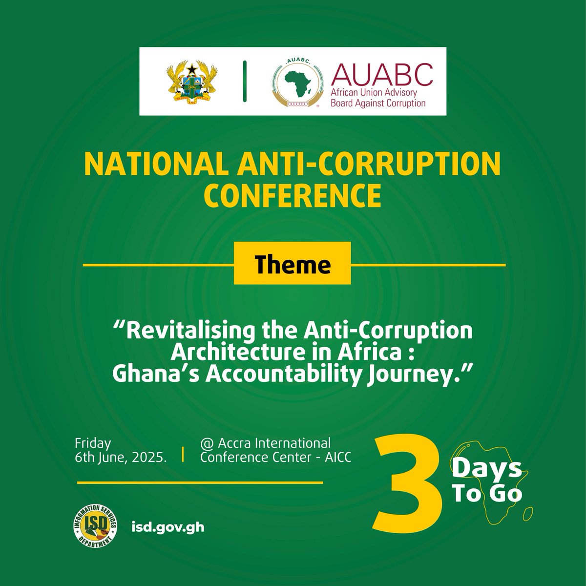 Ghana hosts the National Anti-Corruption Conference on 6th June 2025 to spotlight Africa’s accountability journey.