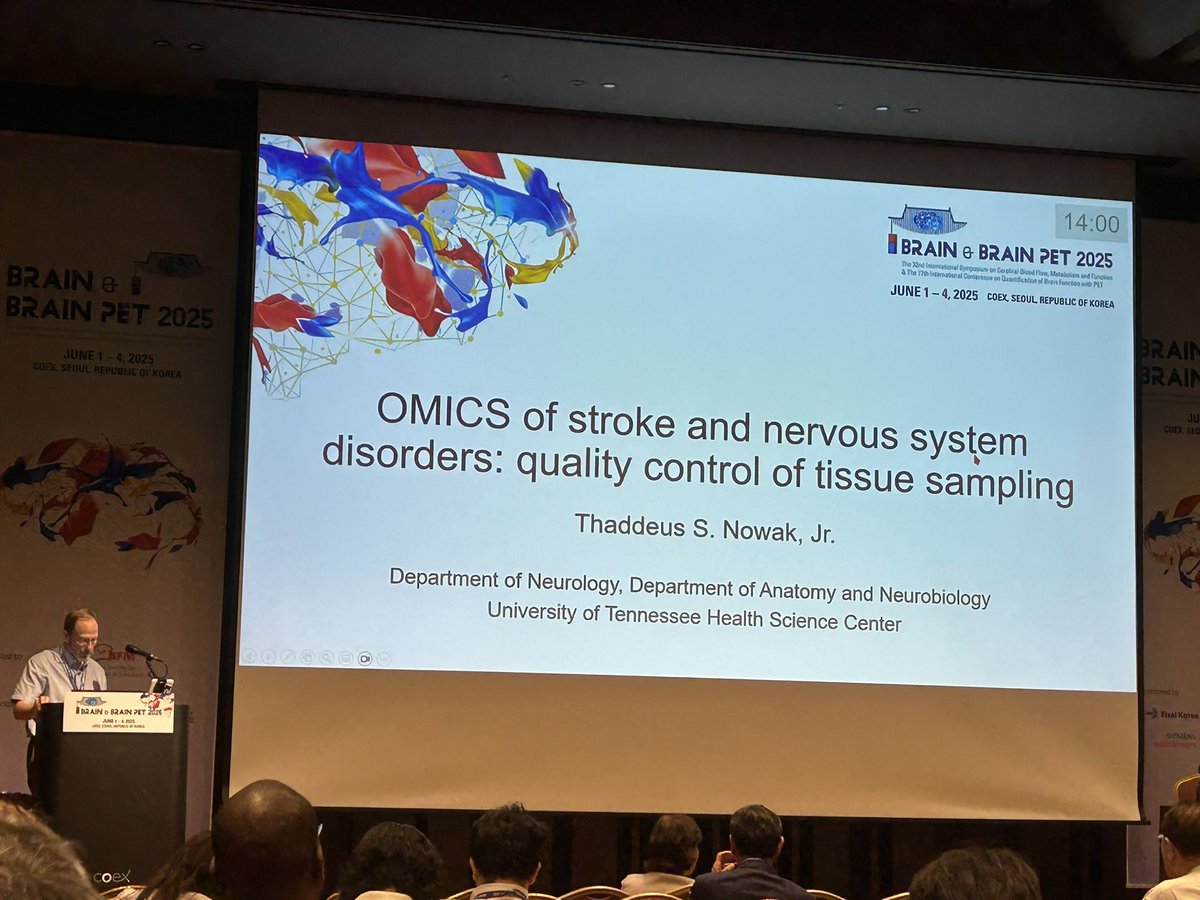 JCBFM (@_jcbfm) on Twitter photo 🧬 Thaddeus Nowak highlights the OMICS of stroke and nervous system disorders that will be the theme in an upcoming JCBFM special issue.
🧠 Stay tuned for news and insights!
#StrokeResearch #Omics <a href="/BRAINPET25/">Brain and Brain PET 2025</a> 🧬 Thaddeus Nowak highlights the OMICS of stroke and nervous system disorders that will be the theme in an upcoming JCBFM special issue.
🧠 Stay tuned for news and insights!
#StrokeResearch #Omics <a href="/BRAINPET25/">Brain and Brain PET 2025</a>