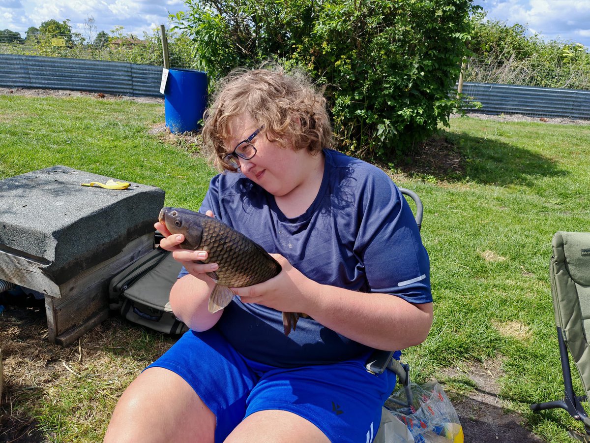 PurestSupport's tweet image. Freddie had a go at fishing yesterday with his support worker Darrel, he even managed to catch a few! 🎣🐟