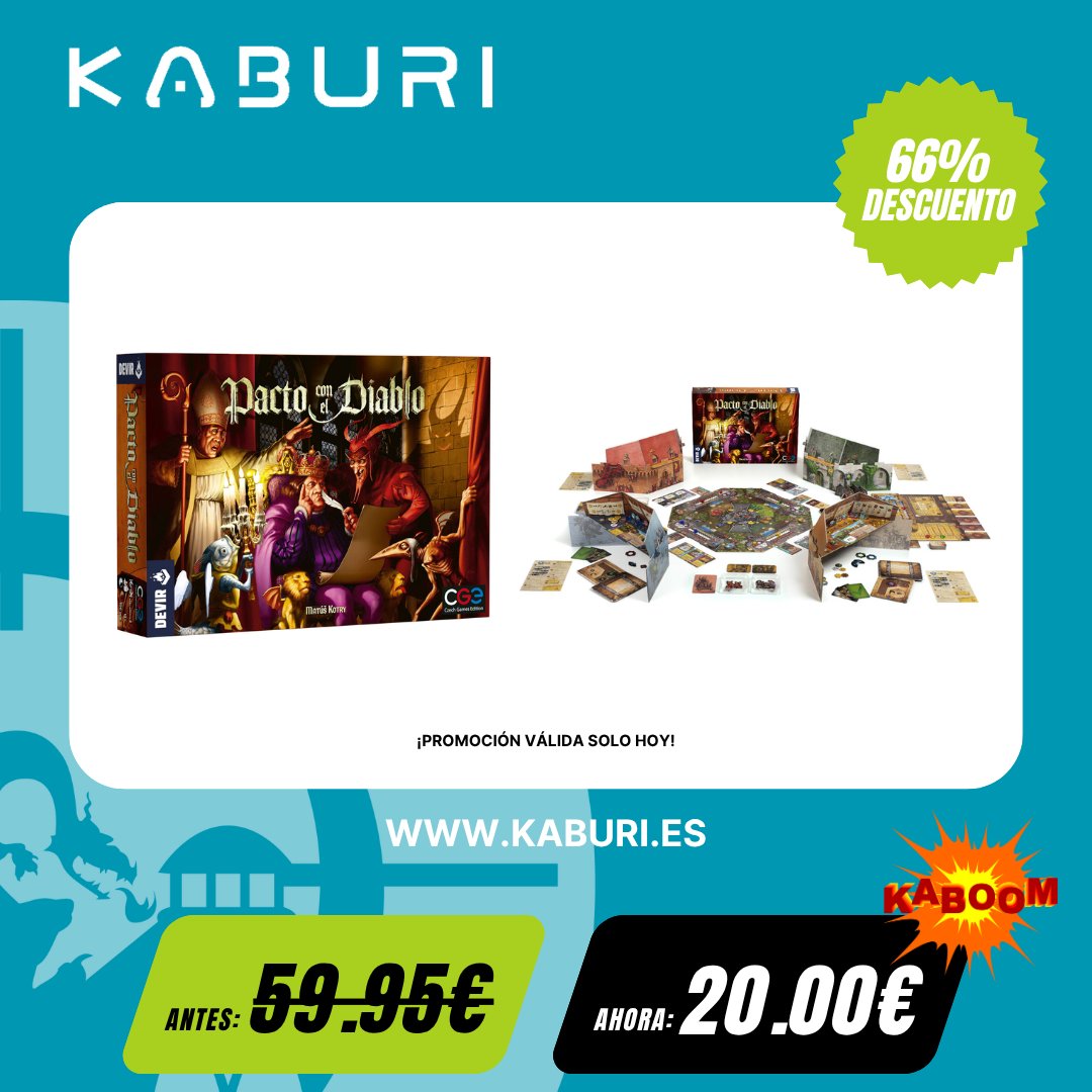 💥KABOOM💥
     
¡Oferta especial válida solo hoy! (03/06/2025)   
     
Pacto con el Diablo al 66% de descuento!

kaburi.es/Pacto-con-El-D…