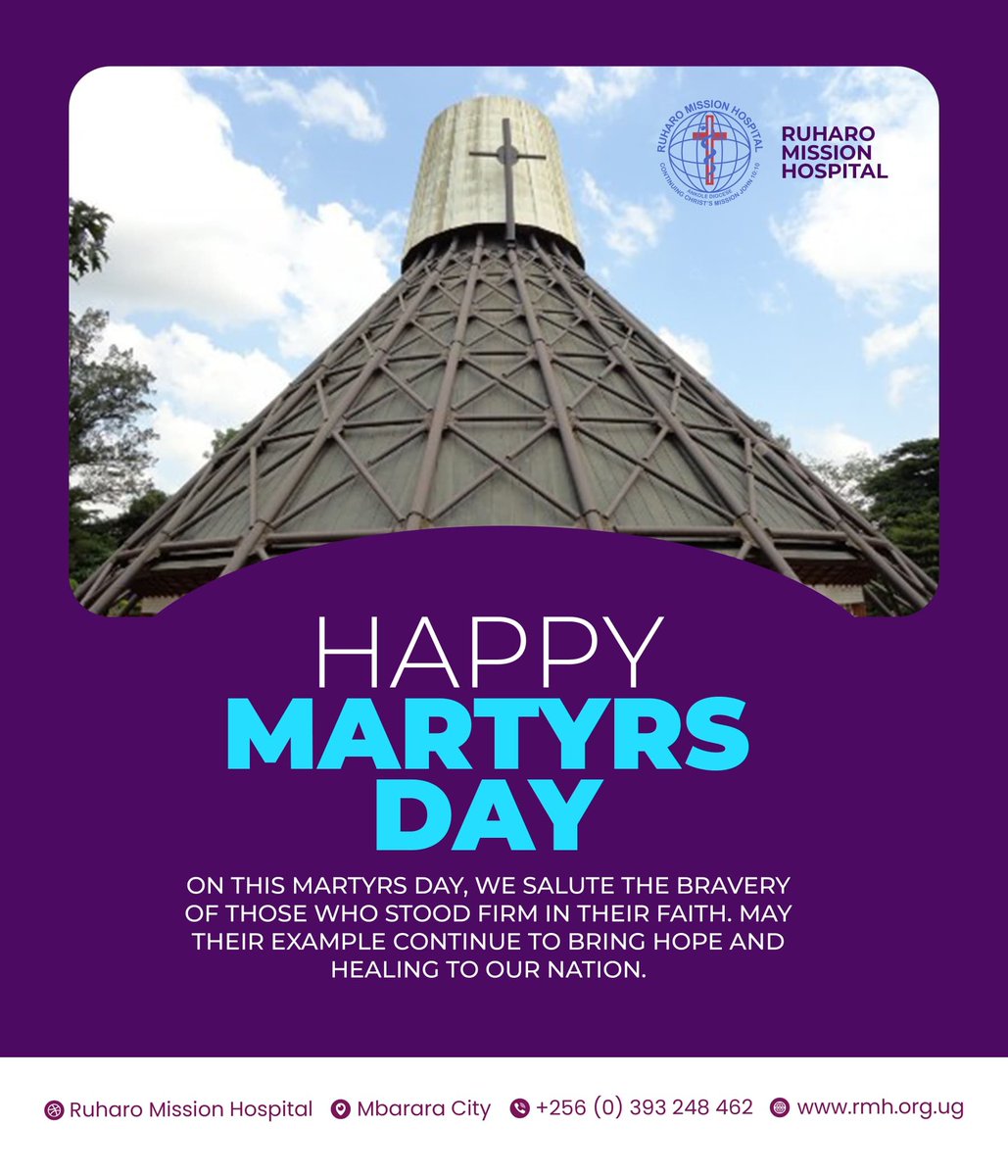 Ruharo Mission Hospital (@ruharohospital) on Twitter photo Happy Martyrs' say to you all.
@ankolediocese <a href="/bitekyerezomed1/">Dr Bitekyerezo Medard (Biteks)</a> <a href="/mengo/">mengo</a> <a href="/TBekson/">Dr Bekson Tayebwa 💙</a> <a href="/MosesOkipi/">Moses Onyait Okipi</a> <a href="/themwanjap/">themwanjap</a> Happy Martyrs' say to you all.
@ankolediocese <a href="/bitekyerezomed1/">Dr Bitekyerezo Medard (Biteks)</a> <a href="/mengo/">mengo</a> <a href="/TBekson/">Dr Bekson Tayebwa 💙</a> <a href="/MosesOkipi/">Moses Onyait Okipi</a> <a href="/themwanjap/">themwanjap</a>