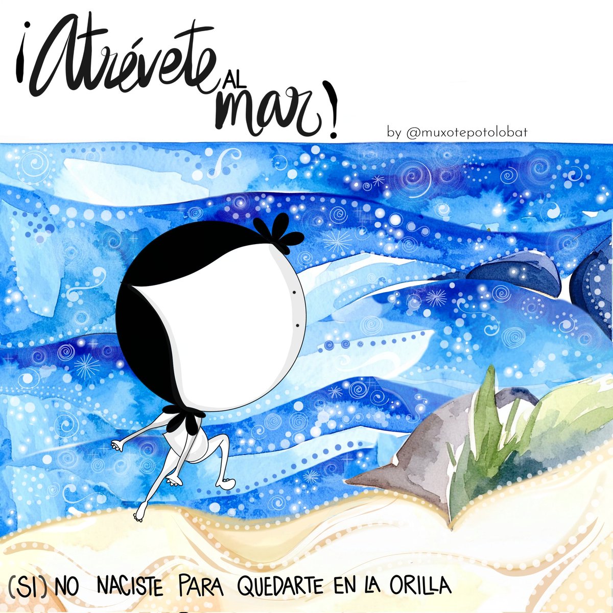 Cuando es el tiempo.
Cuando una pregunta se planta en tu corazón.
Cuando ya no puedes más.
Cuando ya no puedes menos.
Cuando la Vida.
Atrévete al mar!
Si no  naciste para quedarte en la orilla
#EeeegunonMundo!!
:::
Post completo aquí:  muxotepotolobat.com/atrevete-al-ma…