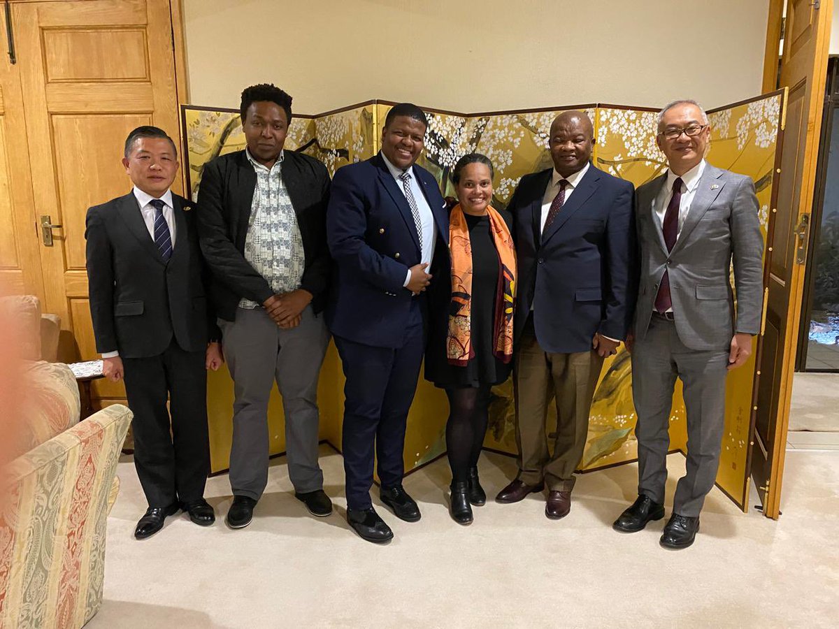 I had the honour of receiving Maj. Gen. (Ret.) <a href="/BantuHolomisa/">Bantu Holomisa</a>. We discussed the follow-up to the Hon. Deputy Minister’s recent visit to Japan and ways to strengthen cooperation between Japan and South Africa in the defense area, as well as the regional security situation.