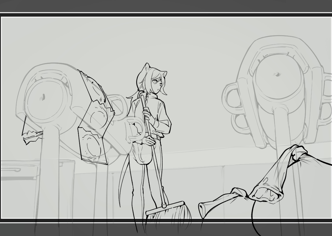 いま擬牝台の新しいやつ描いてます 