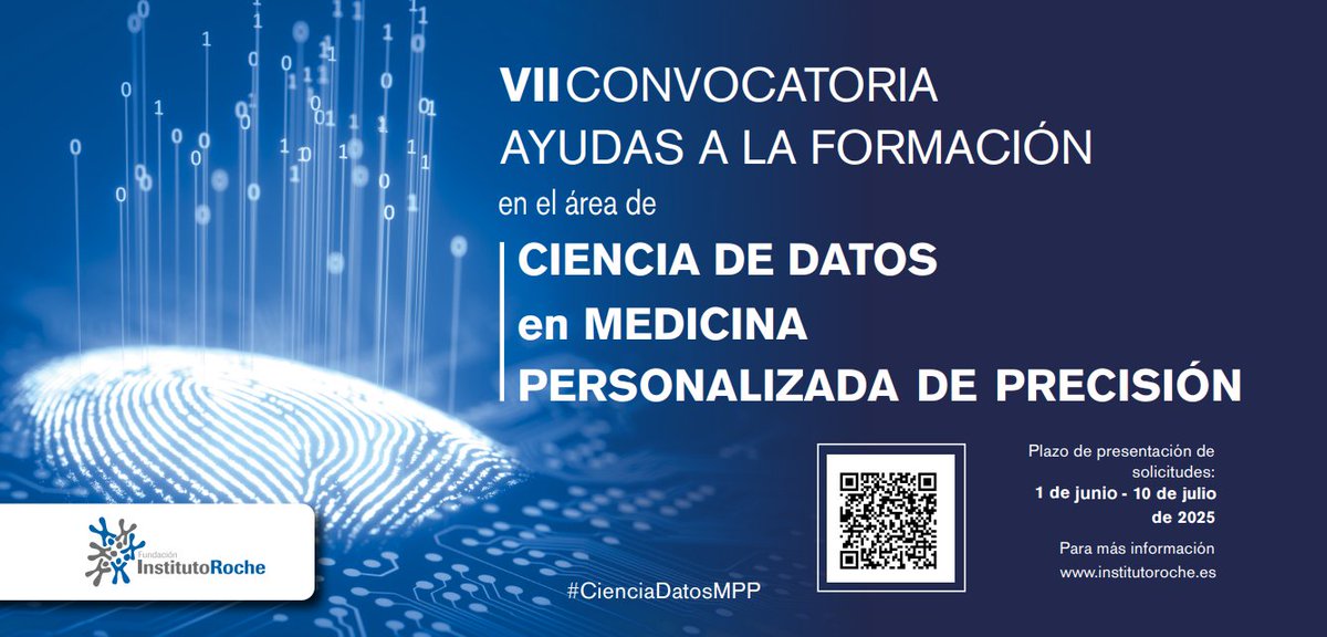 InstitutoRoche (@institutoroche) on Twitter photo 💥¡VII convocatoria de ayudas a la formación en #CienciaDeDatos!
🏆Otorgamos 4 becas para el Máster en Bioinformática y Ciencia de Datos en Medicina Personalizada de Precisión y Salud de <a href="/SaludISCIII/">Instituto de Salud Carlos III (ISCIII)</a> <a href="/CNIOStopCancer/">CNIO Stop Cancer</a>
<a href="/BSC_CNS/">BSC-CNS</a> <a href="/SEBiot_/">SEBiot</a> #CienciaDatosMPP
¡Consulta las bases y 💥¡VII convocatoria de ayudas a la formación en #CienciaDeDatos!
🏆Otorgamos 4 becas para el Máster en Bioinformática y Ciencia de Datos en Medicina Personalizada de Precisión y Salud de <a href="/SaludISCIII/">Instituto de Salud Carlos III (ISCIII)</a> <a href="/CNIOStopCancer/">CNIO Stop Cancer</a>
<a href="/BSC_CNS/">BSC-CNS</a> <a href="/SEBiot_/">SEBiot</a> #CienciaDatosMPP
¡Consulta las bases y