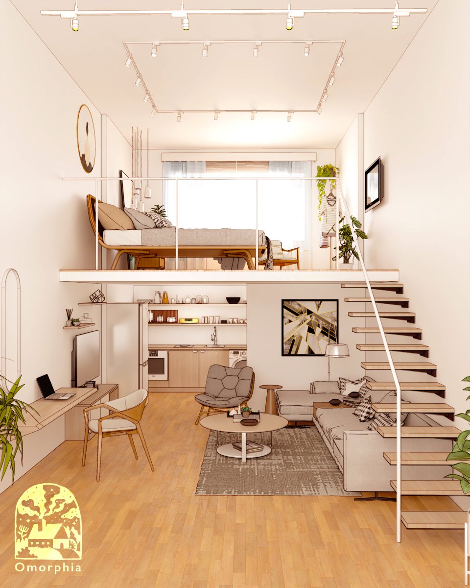 Saw this on my timeline…
This room style is called a loft , a two-level space where the upper floor only covers part of the area.
It’s great for separating functions, like having a living room and kitchen below, and a bedroom above.

Popular for small spaces with big activity