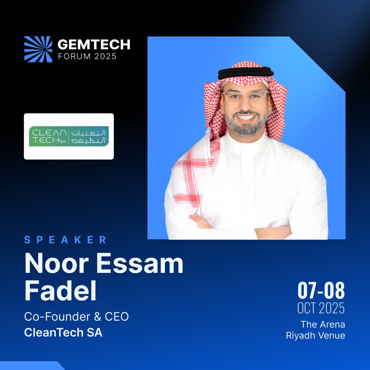 We are pleased to announce that Noor Essam Fadel, Co-founder &amp; CEO of CleanTech SA, will join us as a distinguished speaker at the 2nd annual Global EV &amp; Mobility Technology Forum.

Register now: tinyurl.com/y8fa4vkk

#GEMTECH2025 #MobilityConference #MobilityExpo #EV