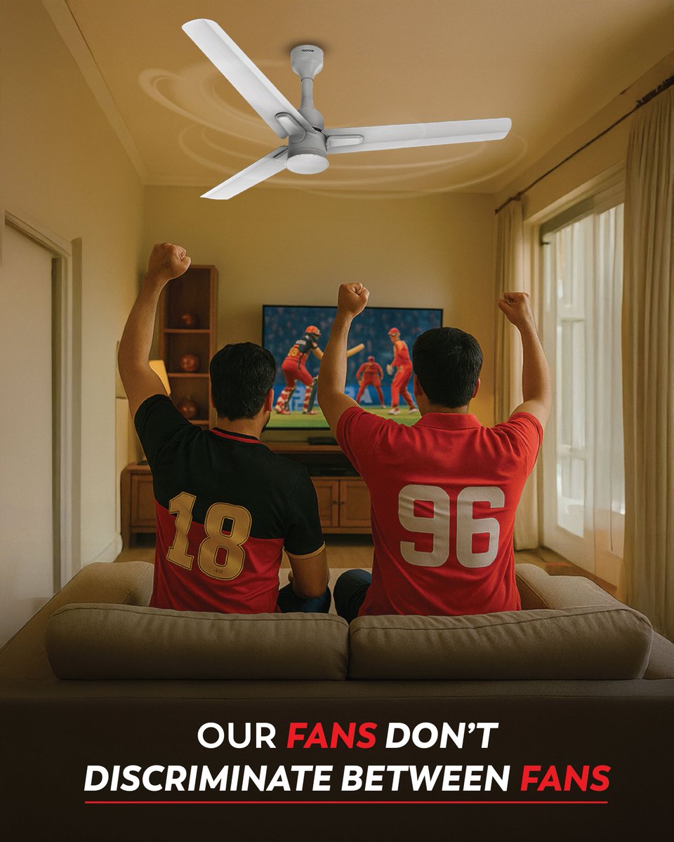 Comfort that makes everyone a winner. Enjoy every moment of the match like a champion with the super air delivery of Polycab Super ROI Fans!

[Polycab, TATAIPL, IPL2025, IPLT20, Cricket Fever, PBKS vs RCB]

#Polycab #TATAIPL #RCBvPBKS #Final #TheLastMile