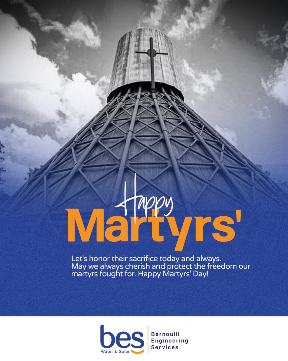 Today, we remember and honor the unwavering faith and courage of the Uganda Martyrs. 

Their sacrifice reminds us to protect the values we  stand for in  faith, freedom, and resilience.
Happy Martyrs’ Day from all of us at Bernoulli Engineering Services.

#UgandaMartyrsDay