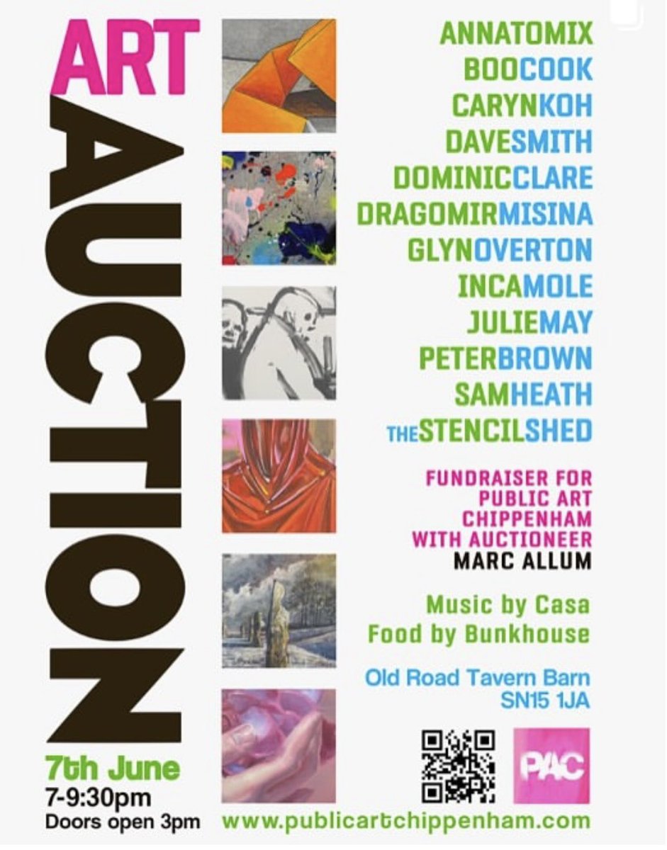 Marc_Allum's tweet image. Looking forward this Saturday to auctioning contemporary art works in aid of @publicartchipp 

Music and food too. 

publicartchippenham.com