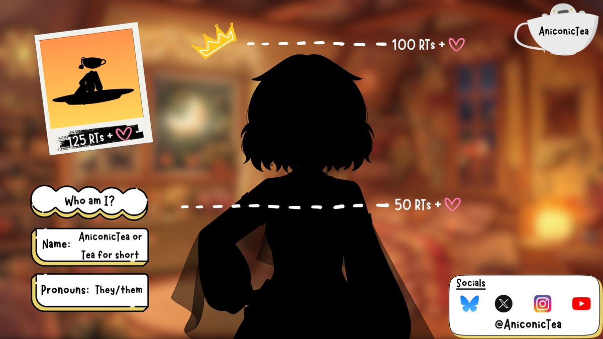 AniconicTea's tweet image. 🍵[VTuber Debut/Model Reveal]🍵

Got my hands on a body~ Time to show it off! Your tea spirit is about ready to make their debut.

Hope I can ask for your time to Like + RT this post to uncover the body~

#Vtuber #MYVtuber #ModelReveal #VtuberDebut