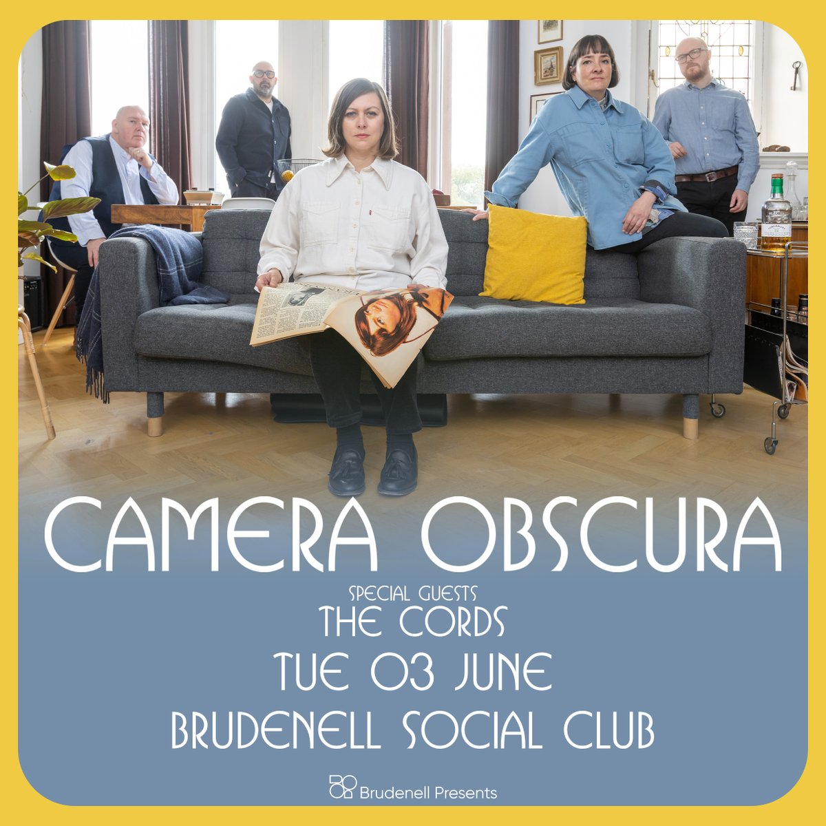 Nath Brudenell (@nath_brudenell) on Twitter photo It's a SOLD OUT show tonight as <a href="/Camera_Obscura_/">Camera_Obscura_</a> pay us a visit, along with support from The Cords! 🚀
Doors open at 19:30, we'll see you later. 👋 It's a SOLD OUT show tonight as <a href="/Camera_Obscura_/">Camera_Obscura_</a> pay us a visit, along with support from The Cords! 🚀
Doors open at 19:30, we'll see you later. 👋
