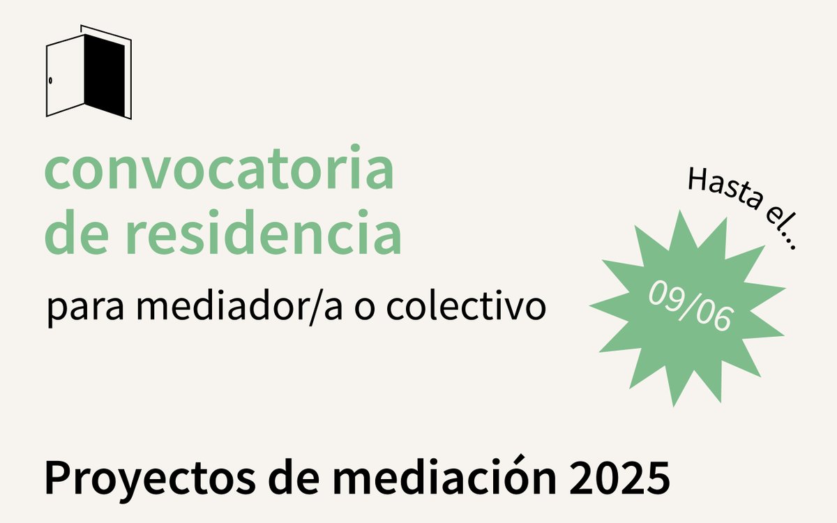 ⏰ #CONVOCATORIA | “Proyectos de mediación 2025” Para procesos significativos de mediación, investigaciones discursivas y metodológicas; que acompañen y complementen el trabajo del área de Mediación de <a href="/tabakalera/">Tabakalera</a>. Hasta el 18/06/2025.

+info ▶️ tabakalera.eus/es/convocatori…