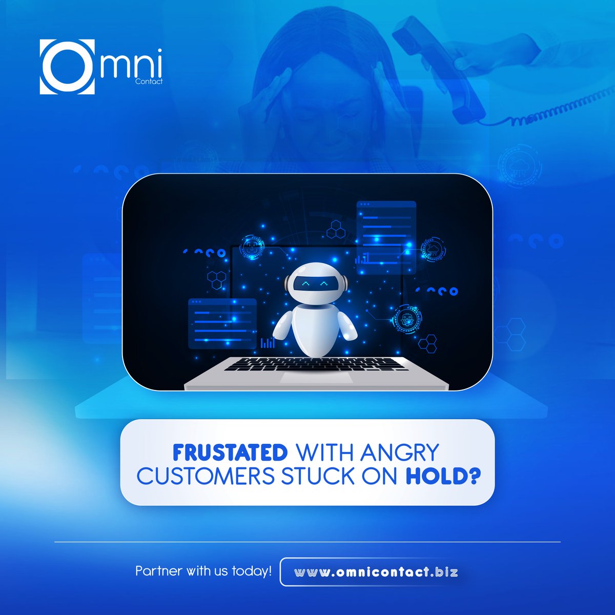 omnicontact_bpo's tweet image. Tired of frustrated customers on hold? Transform your service with our AI chatbot! Get fast responses in under 10 seconds, eliminating wait times and boosting satisfaction.

Contact us today!

#DigitalSupport  #CustomerService #OmniContact