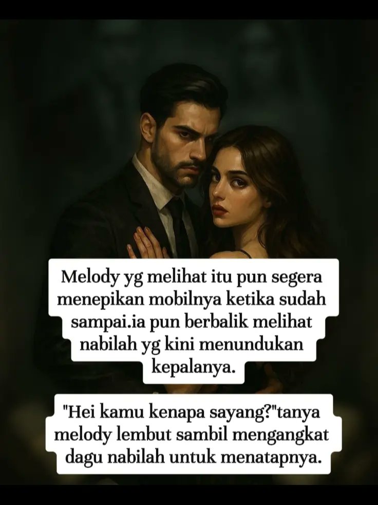 NovelKBMApp's tweet photo. Melody yg melihat itu pun segera menepikan mobilnya ketika sudah sampai.ia pun berbalik melihat nabilah yg kini menundukan kepalanya.

"Hei kamu kenapa sayang?"tanya melody lembut sambil mengangkat dagu nabilah untuk menatapnya. https://t.co/JAN9URFxCn