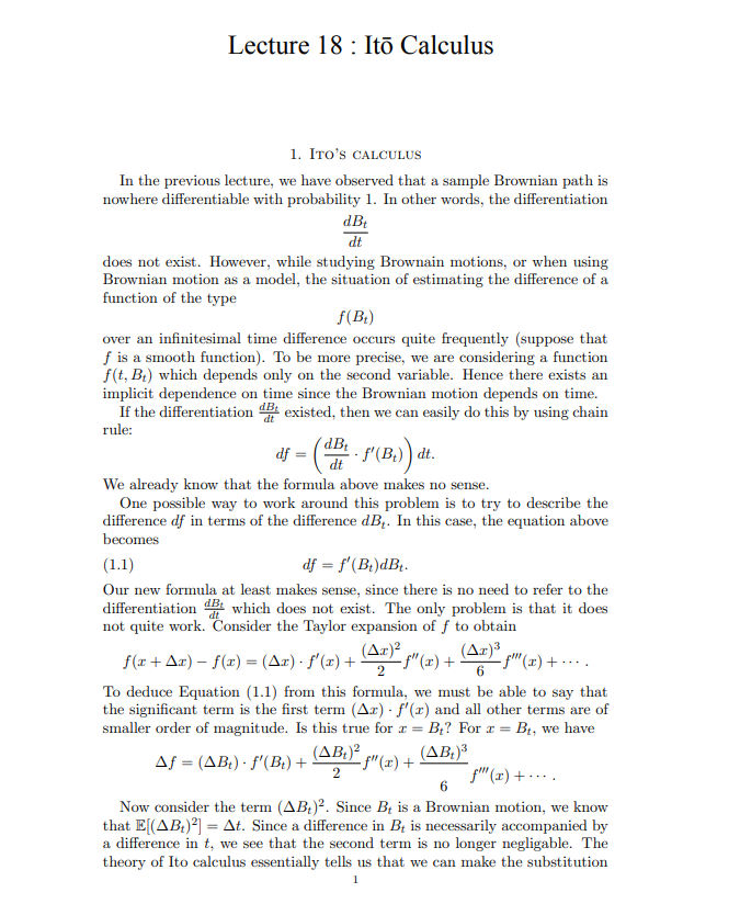 Ito Calculus: Foundation for Math Finance

ocw.mit.edu/courses/18-s09…