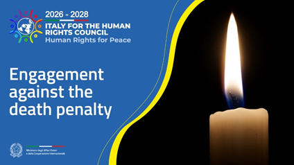 A universal moratorium on the #deathpenalty until its complete abolition is a priority that Italy🇮🇹 will continue to pursue at the 🇺🇳 #HumanRights Council, including through outreach initiatives with civil society organizations and partner countries.

#ItalyforHumanRights