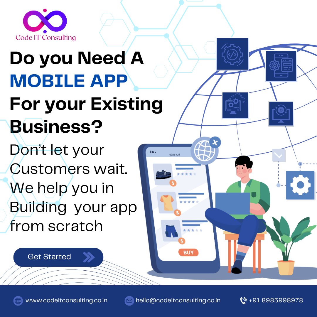 CodeIT_co's tweet image. 📱 Need a Mobile App for Your Business?

Transform your business with #Code IT Consulting! We craft intuitive mobile apps to enhance engagement and accelerate your digital journey. Let’s create something extraordinary! 🚀

👉 Get started: codeitconsulting.co.in
📞 +91 8985998978