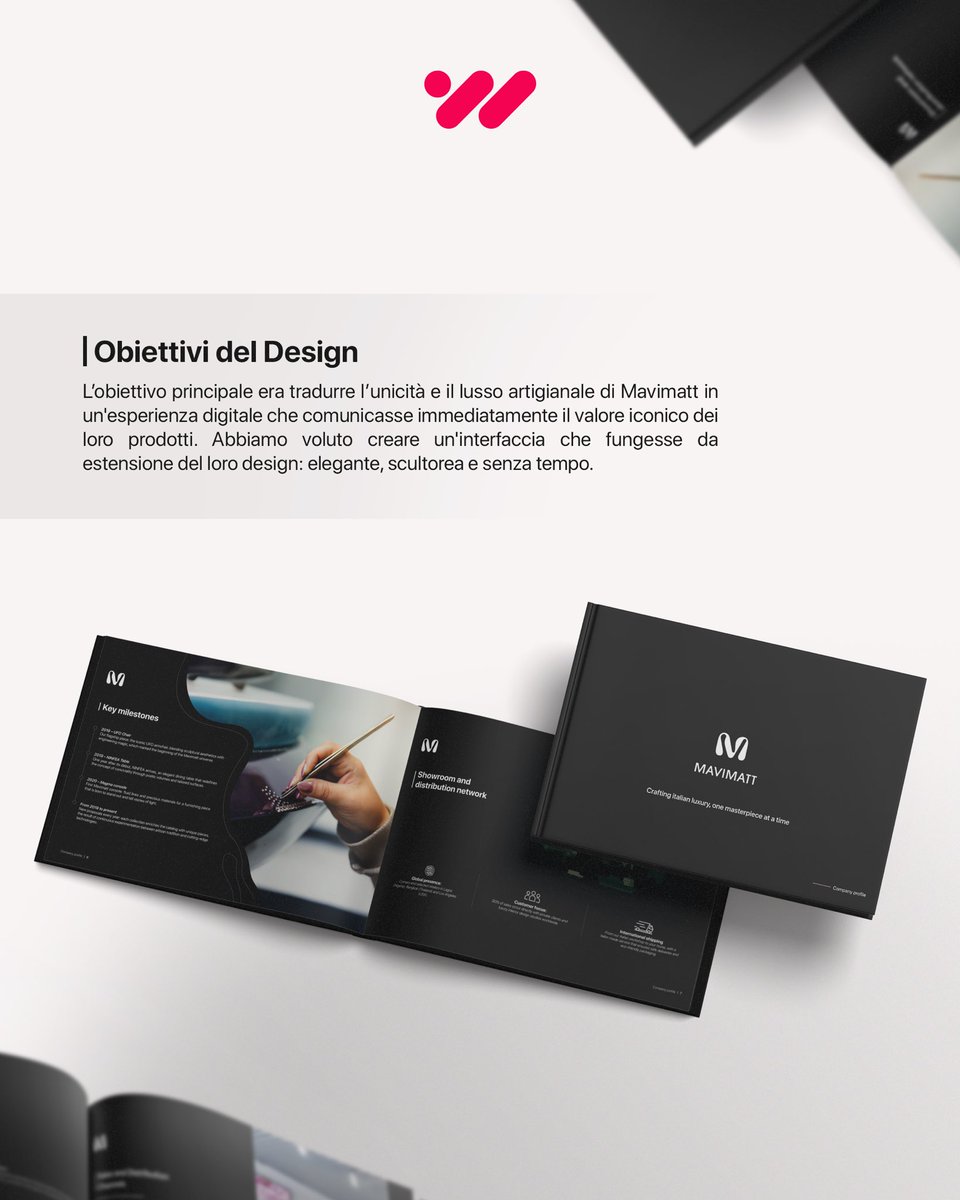 webblestudio's tweet photo. Dietro ogni brand c’è una storia che vale la pena raccontare.✨
Strategia, eleganza, comunicazione: ecco come abbiamo trasformato l’identità di Mavimatt in una presentazione che parla al cuore del luxury design.
#webble #creativestudio #luxurydesign #brandidentity https://t.co/IwRqip48Yk
